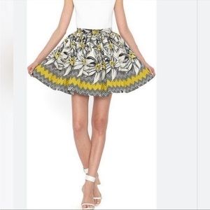 Alice + Olivia Tania Floral Pleated Mini Skirt size 0